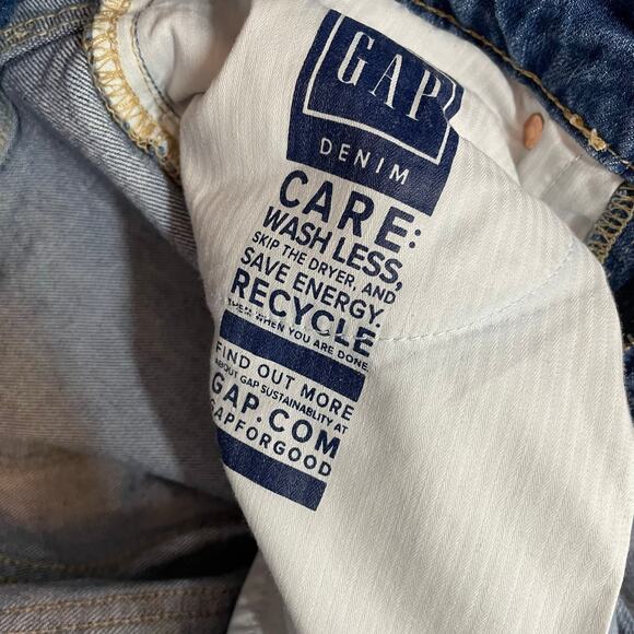 Gap Denim Ankle Flare High Rise Cropped Distressed Stretch Light Jeans 28 6 - Picture 15 of 16